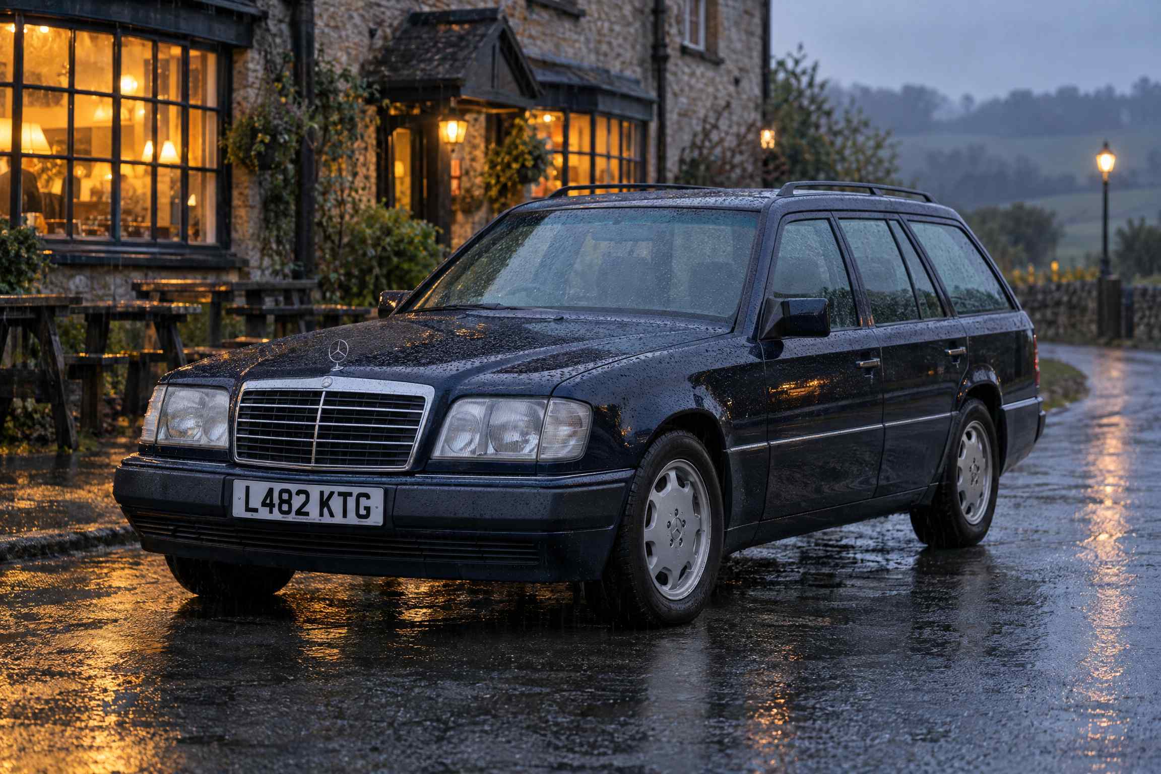 mercedes_w124_rain
